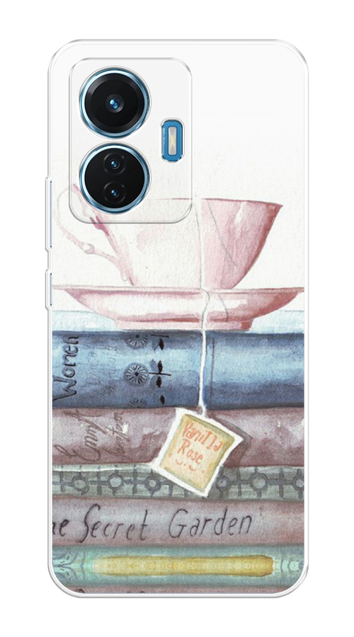 

Чехол на Vivo T1 "Книжное чаепитие", Желтый;розовый;белый, 267150-1