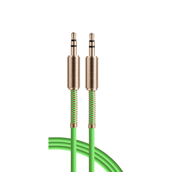 Кабель AUX 1M 3,5 на 3,5 JD-261 зеленый.