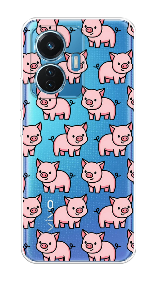 

Чехол на Vivo T1 "Веселые поросята", Розовый;черный;прозрачный, 267150-1