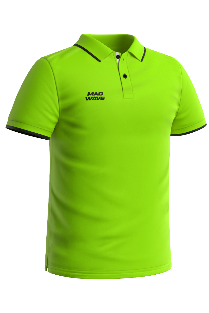 Футболка мужская Mad Wave Polo MW Adult зеленая XS