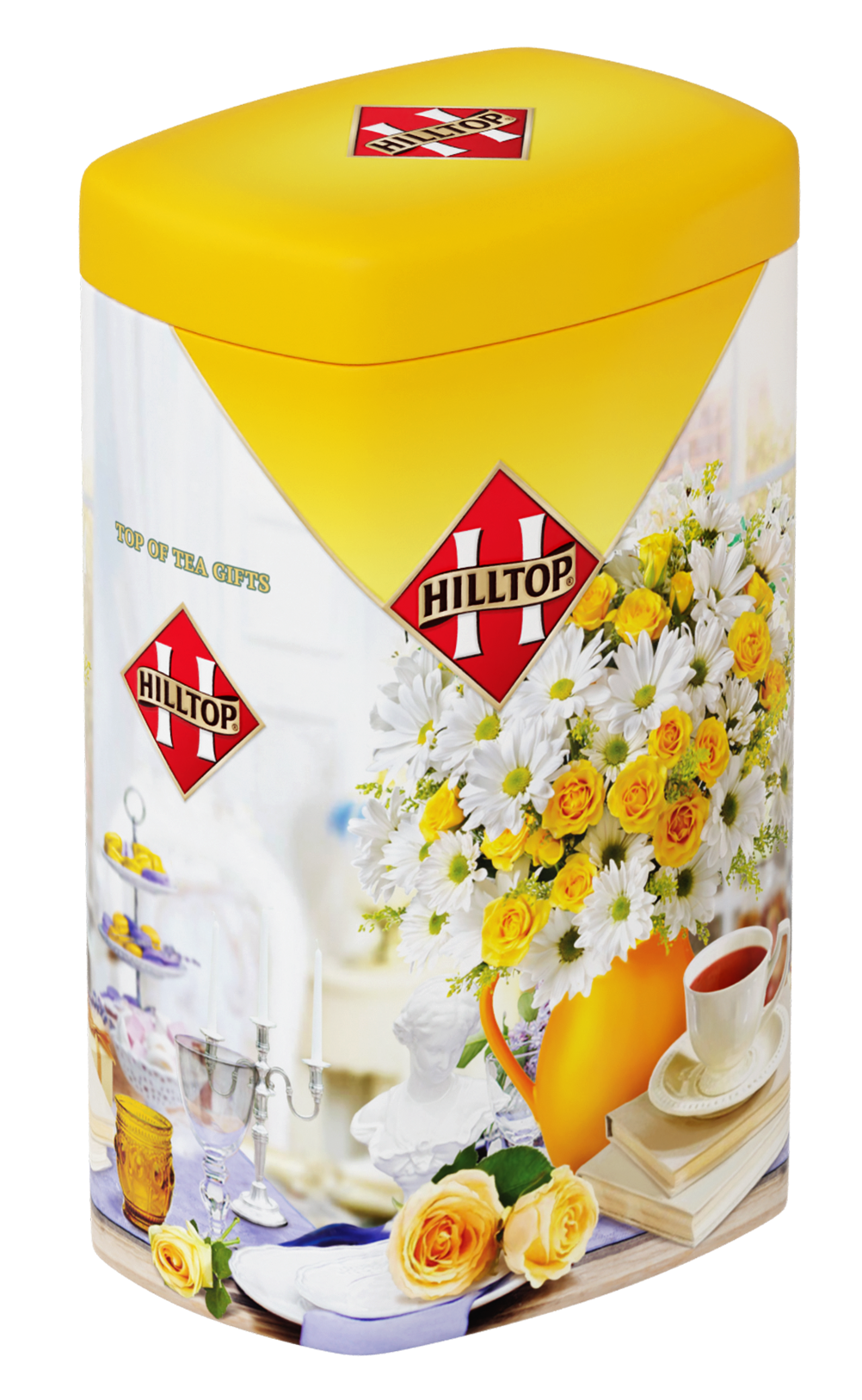 Чай Hilltop подарочная банка Желтые цветы, 80 г