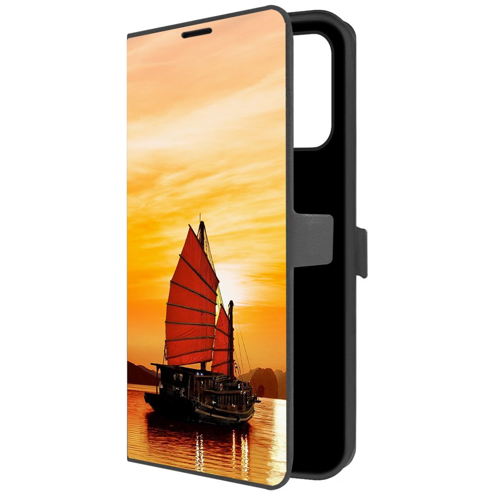 Чехол-книжка Krutoff Eco Book для Xiaomi Redmi Note 10S Вьетнам, Бухта Халонг (черный)