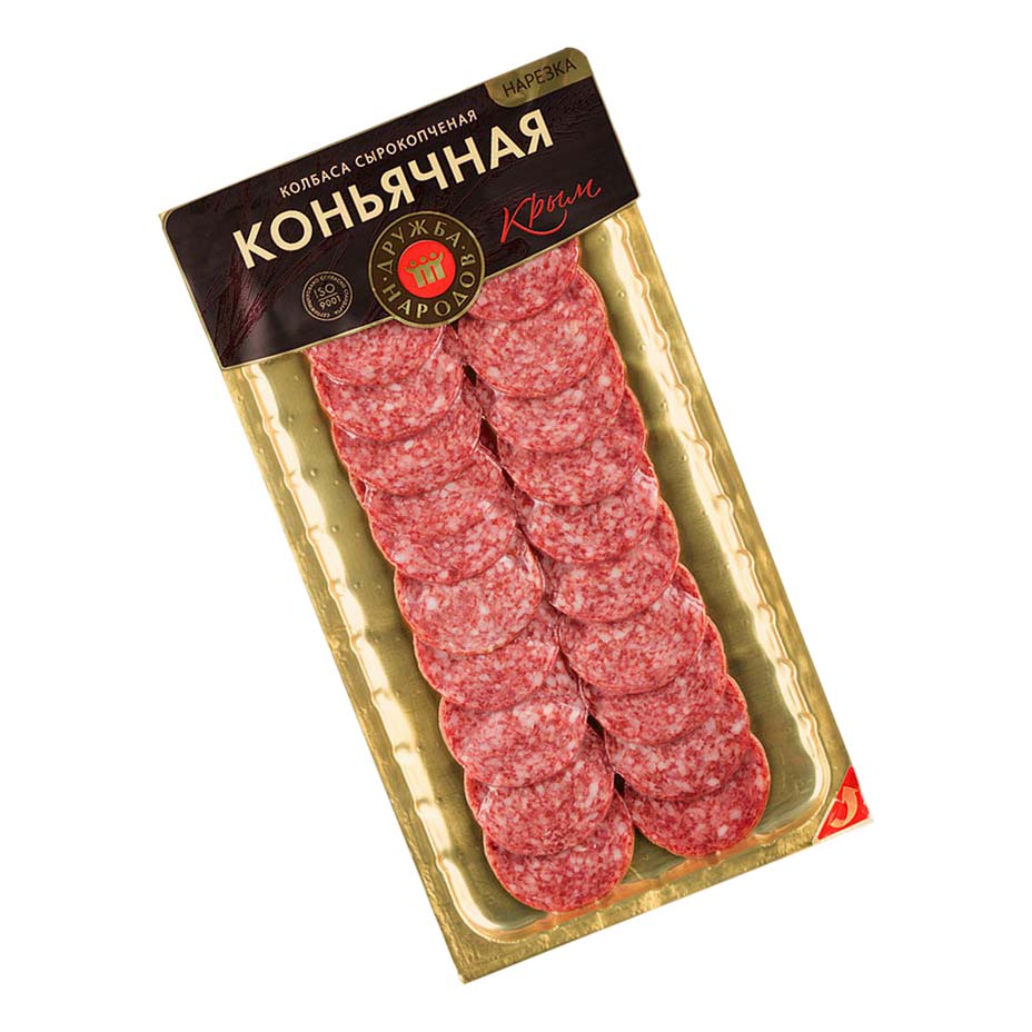 

Колбаса Дружба народов Коньячная нарезка 90 г