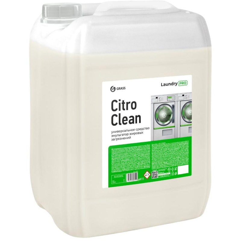 фото Жидкое средство grass для стирки универсальное citro clean, 20 л