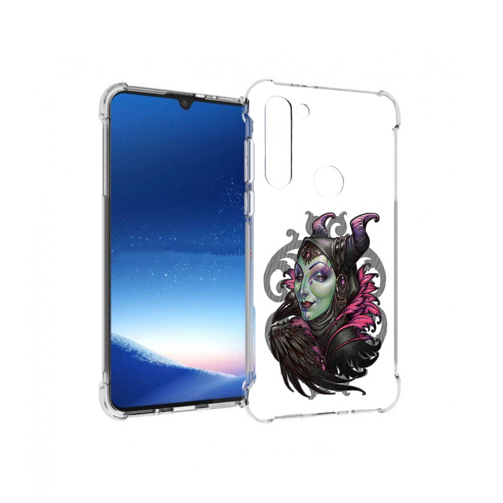 Чехол MyPads Tocco для Motorola Moto G8 Power зеленая девушка с вороном (PT143076.340.357)