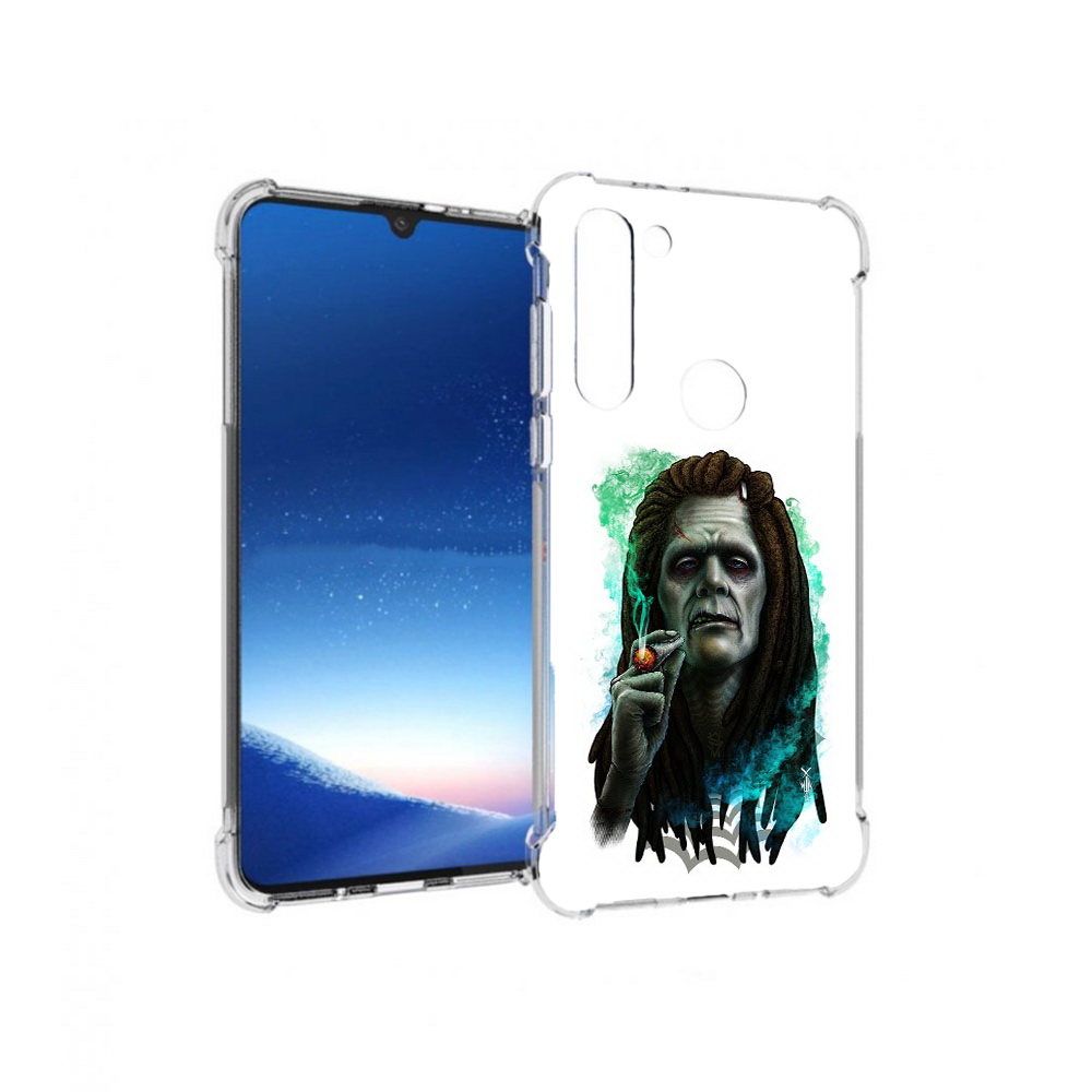 

Чехол MyPads Tocco для Motorola Moto G8 Power зеленый мужчина с сигаретой, Прозрачный, Tocco