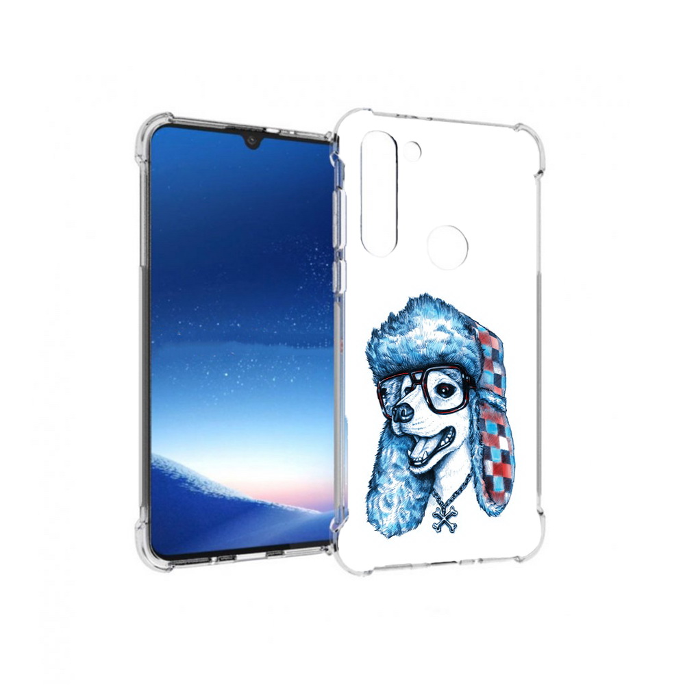 

Чехол MyPads Tocco для Motorola Moto G8 Power зимний пес (PT143076.340.362), Прозрачный, Tocco