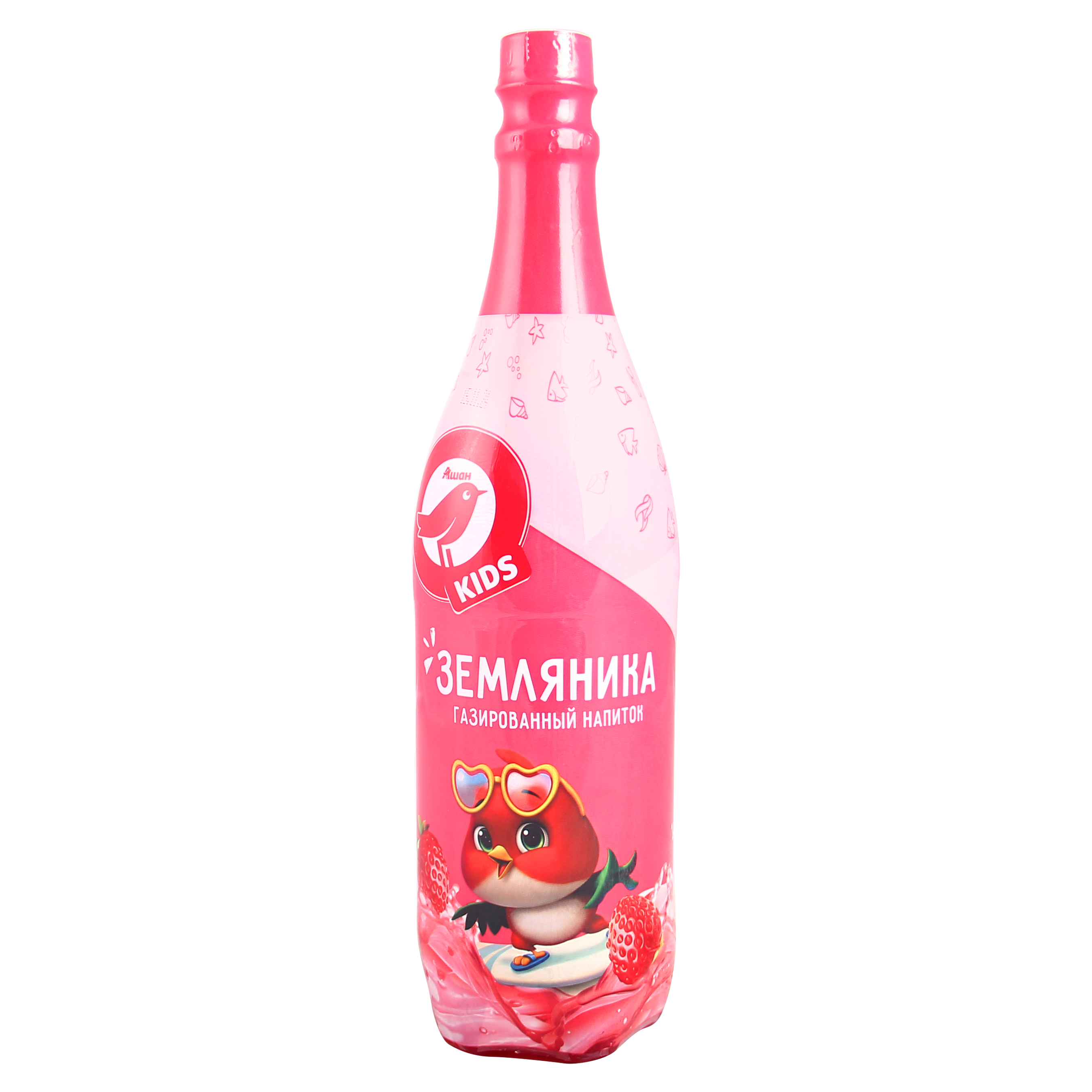 Напиток газированный АШАН Красная птица KIDS Земляника 12 л 80₽