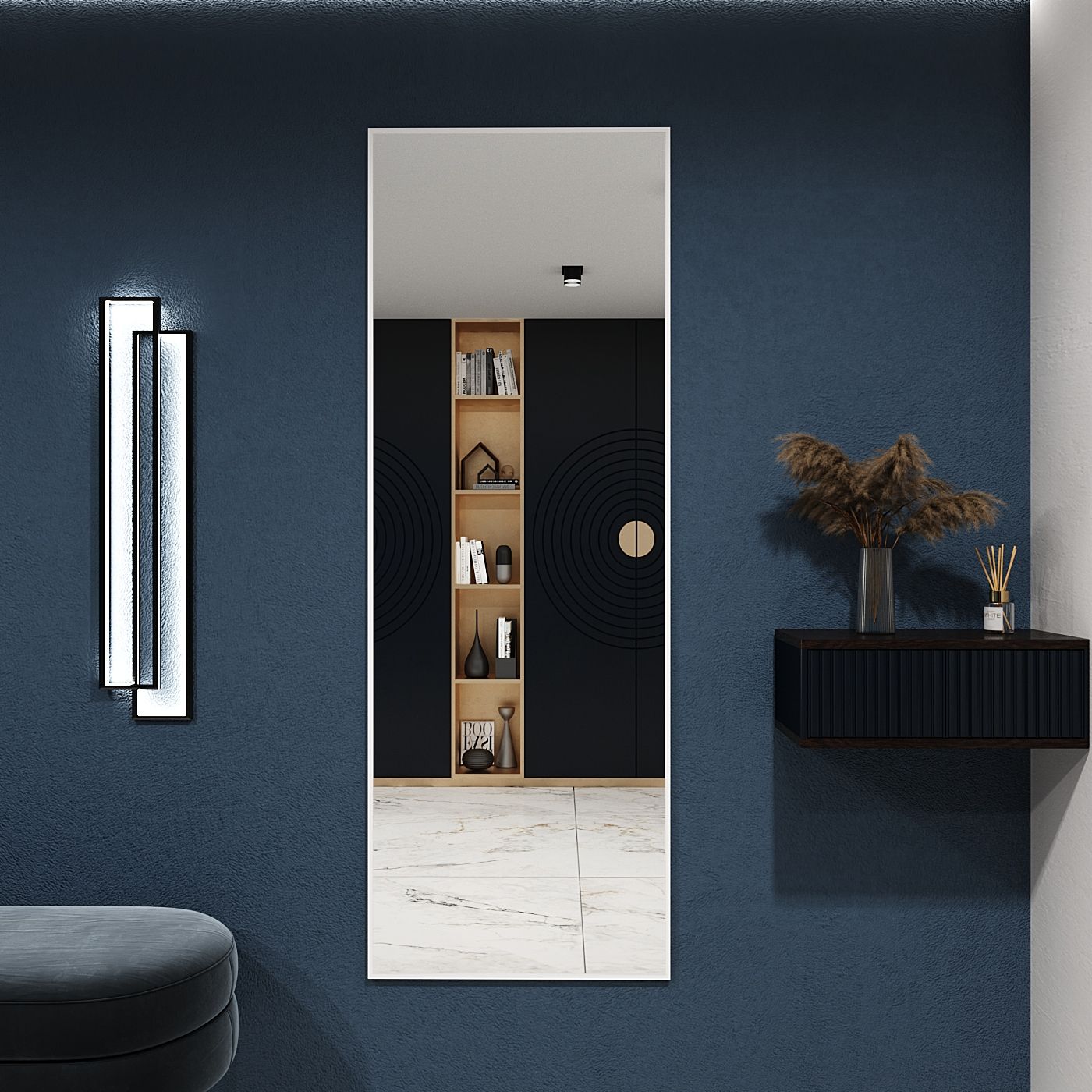 

Зеркало интерьерное ONE MARKET 180х60 см Белое, Белый