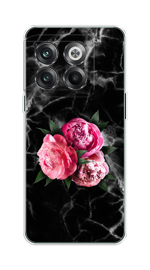 

Чехол на OnePlus 10T/Ace Pro "Букет на черном мраморе", Черный;серый;розовый;зеленый;белый, 153150-1