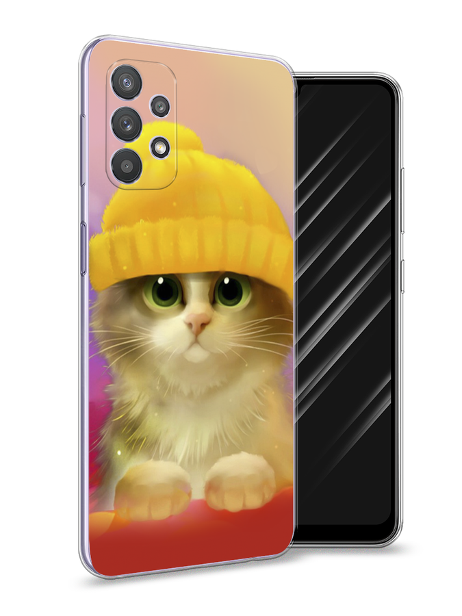 

Чехол Awog на Samsung Galaxy A32 / Самсунг A32 "Котенок в желтой шапке", Разноцветный, 2102050-2