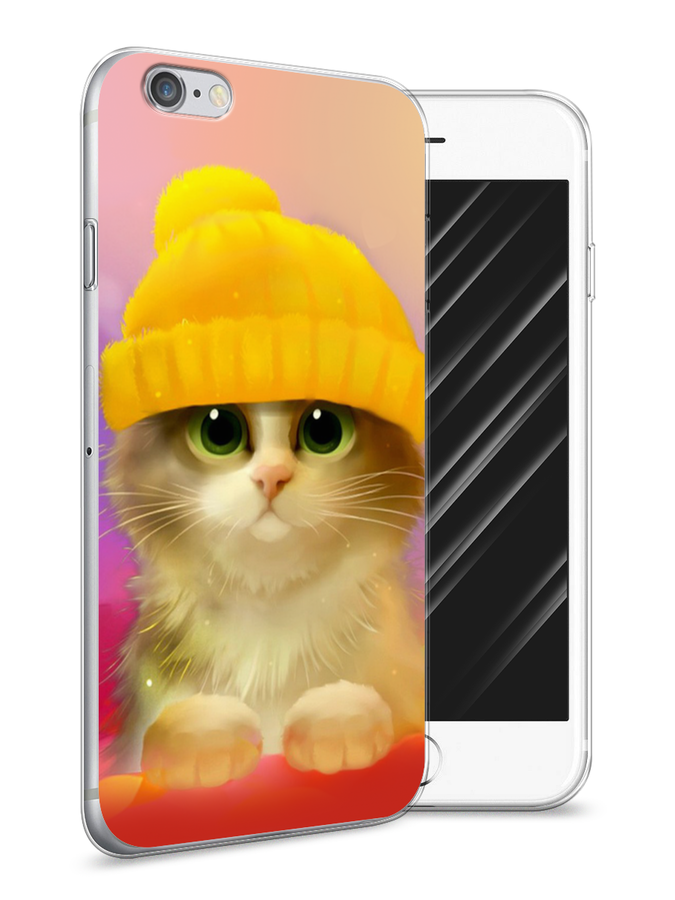 

Чехол Awog на Apple iPhone 6 / Айфон 6 "Котенок в желтой шапке", Разноцветный, 10450-2