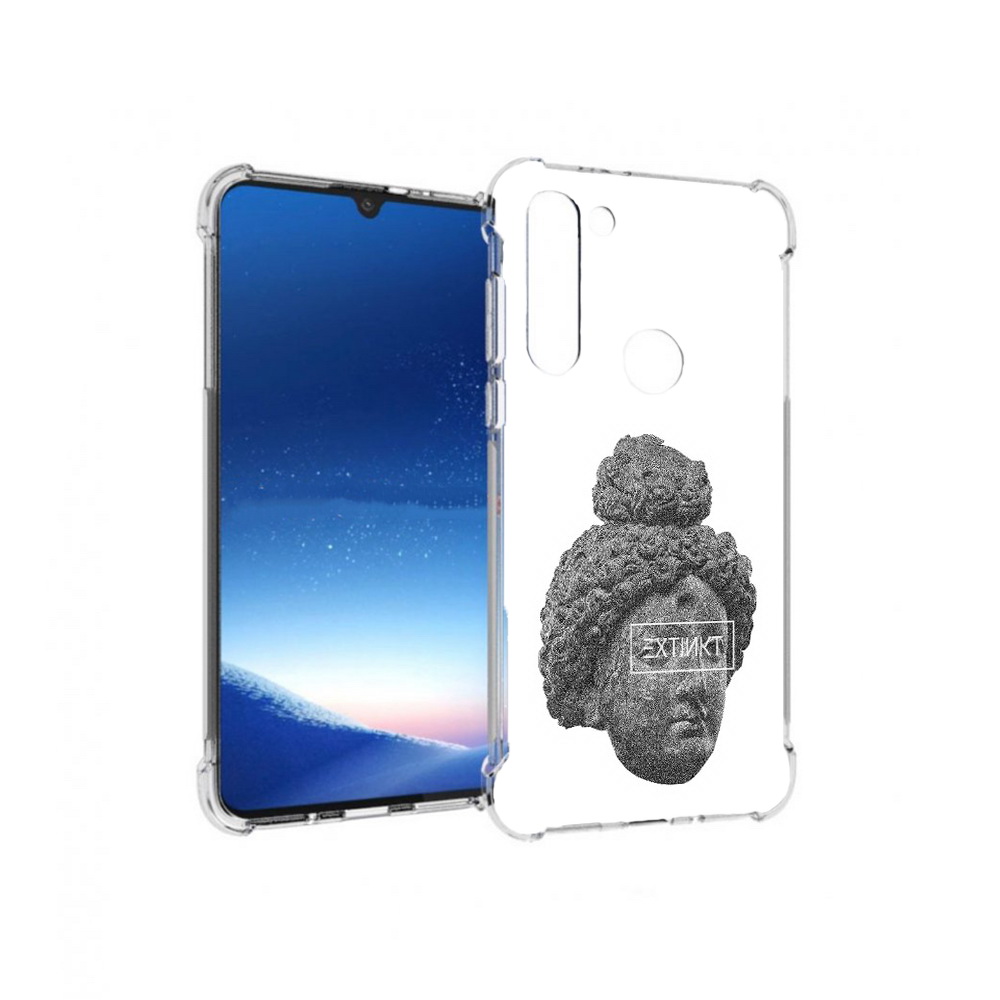 

Чехол MyPads Tocco для Motorola Moto G8 Power каменное лицо девушки (PT143076.340.383), Прозрачный, Tocco