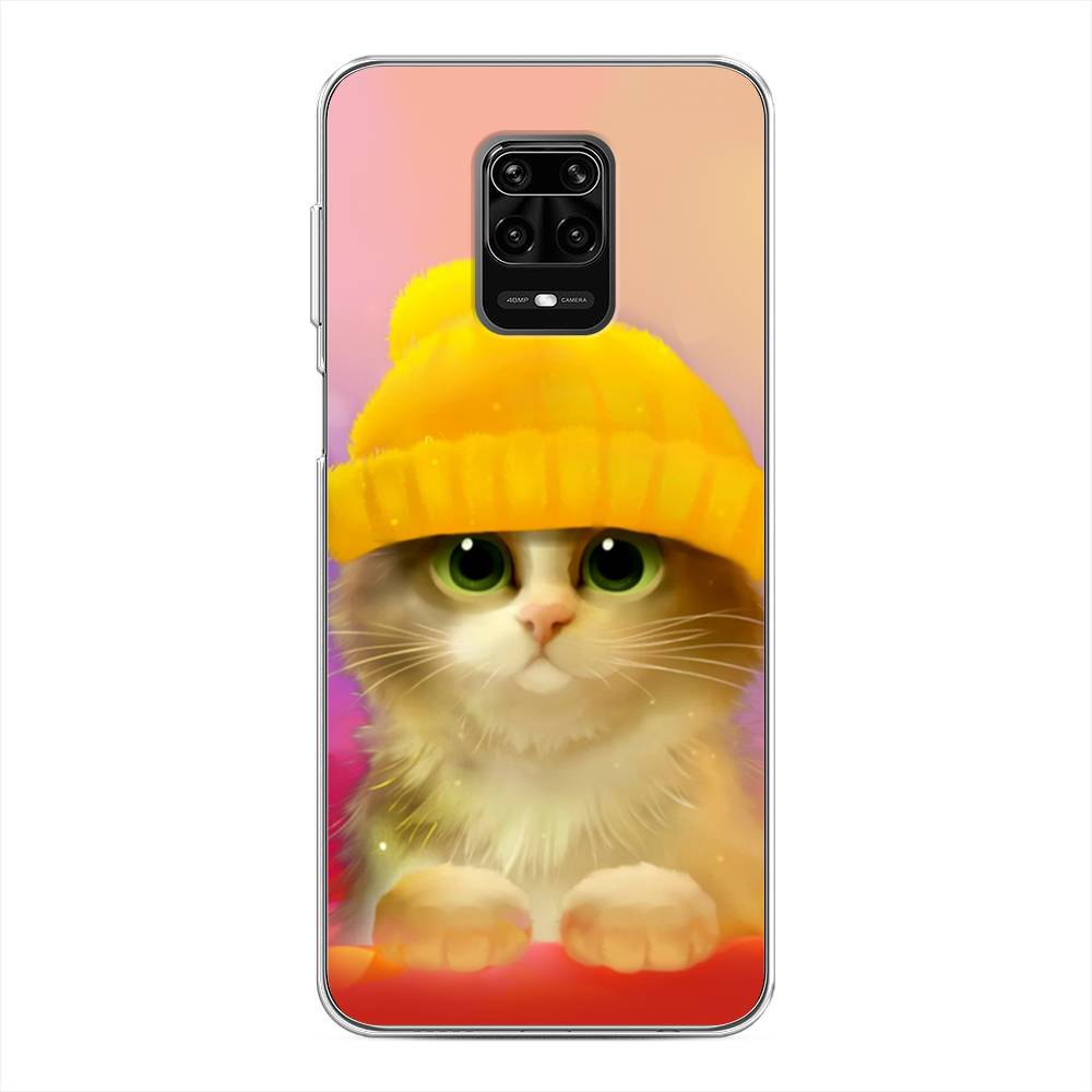 фото Чехол awog "котенок в желтой шапке" для xiaomi redmi note 9s