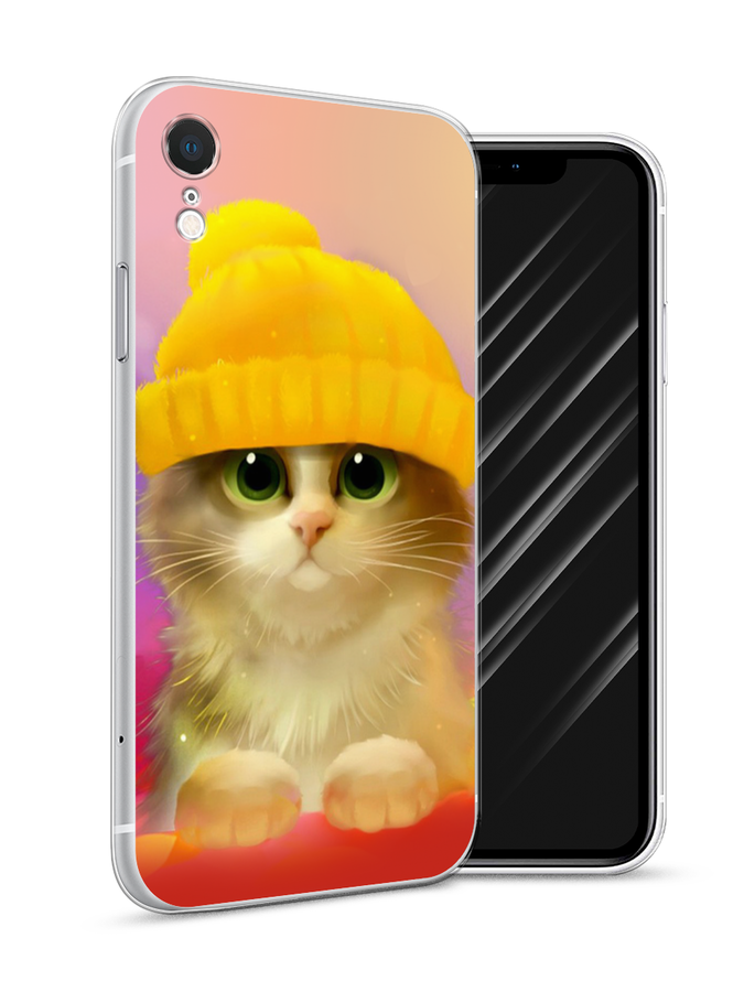 

Чехол Awog на Apple iPhone XR (10R) / Айфон XR (10R) "Котенок в желтой шапке", Разноцветный, 12050-2