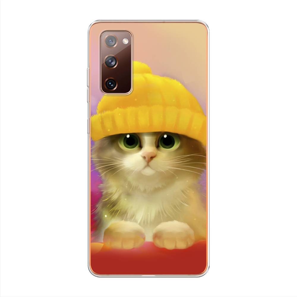 фото Чехол awog "котенок в желтой шапке" для samsung galaxy s20 fe