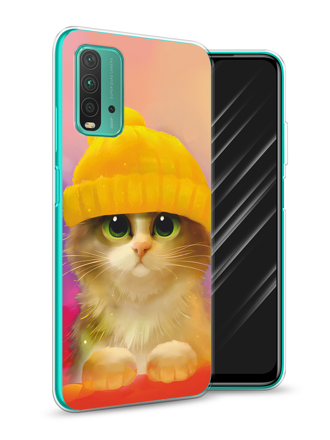 

Чехол Awog на Xiaomi Redmi 9T "Котенок в желтой шапке", Разноцветный, 39850-2