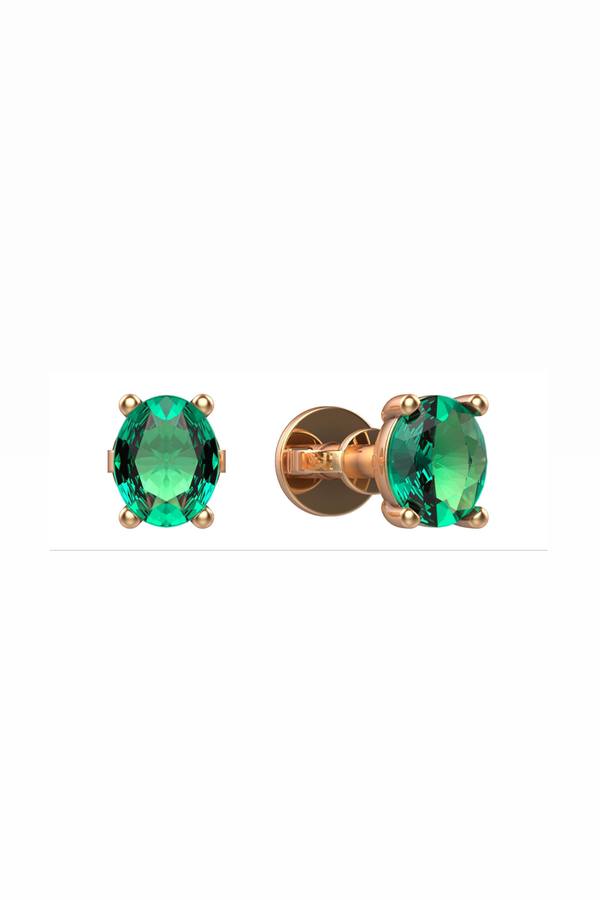 

Серьги из красного золота с изумрудом Империал S01299JU-303, S01299JU-303
