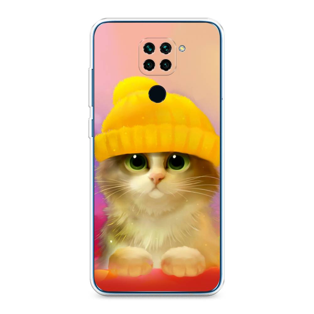 фото Чехол awog "котенок в желтой шапке" для xiaomi redmi note 9