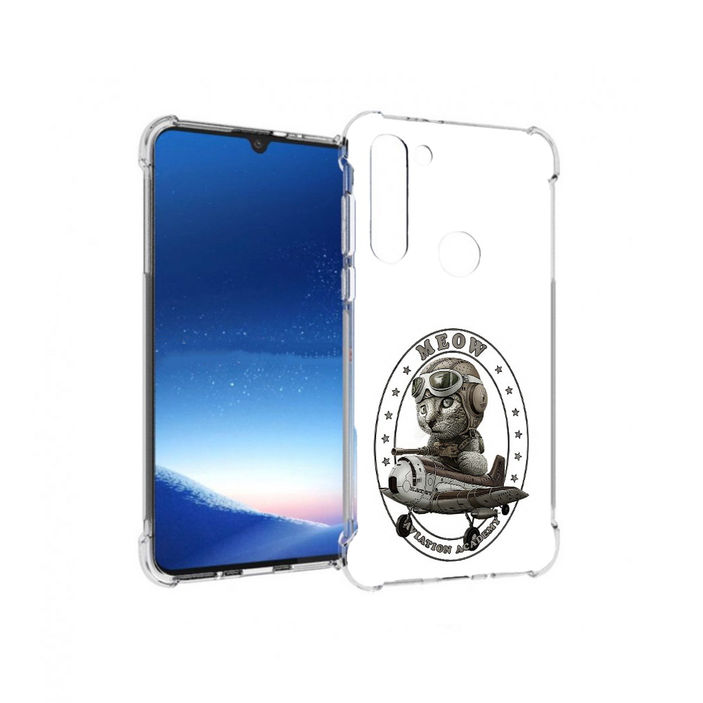 

Чехол MyPads Tocco для Motorola Moto G8 Power кот в самолете (PT143076.340.395), Прозрачный, Tocco