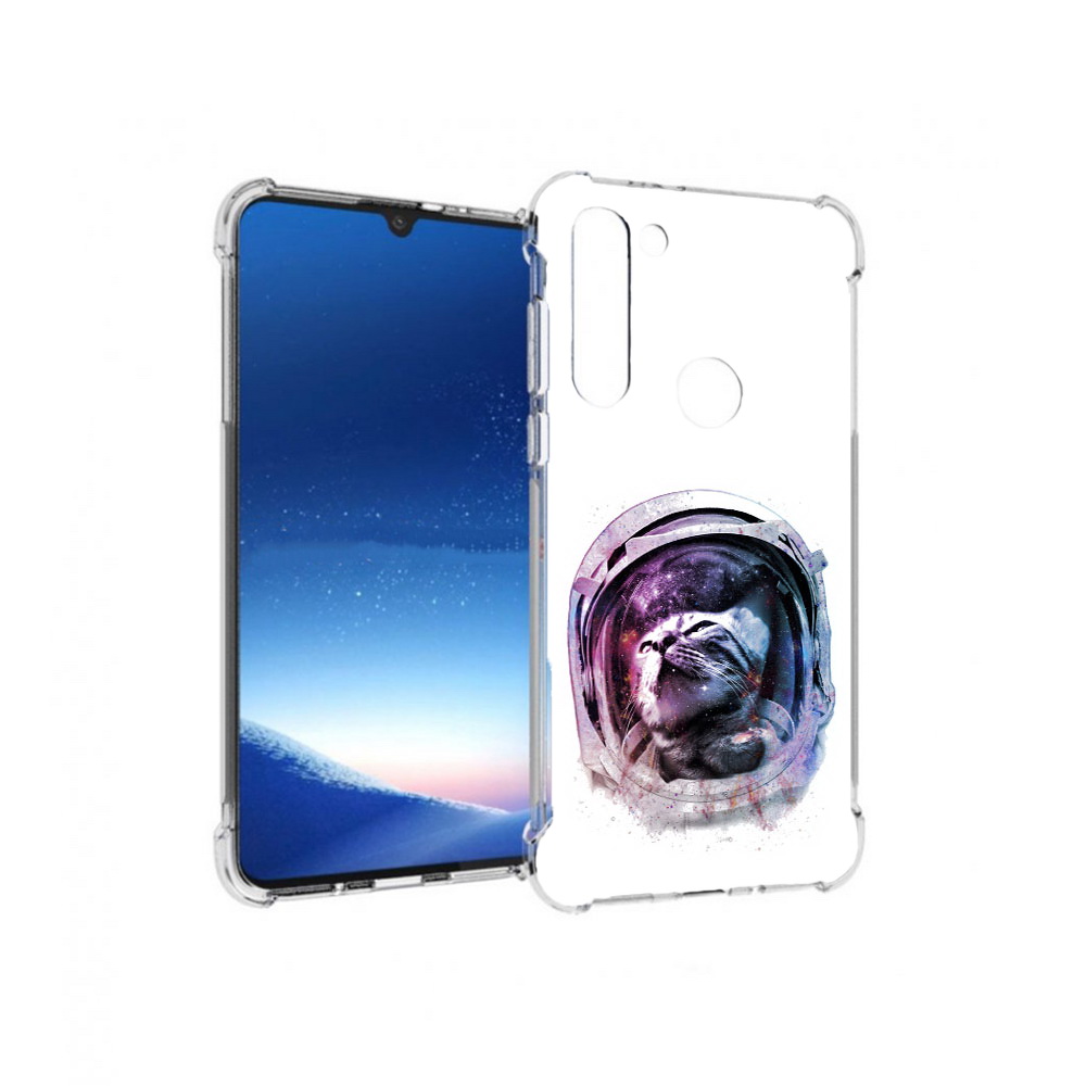 

Чехол MyPads Tocco для Motorola Moto G8 Power кот в шлеме (PT143076.340.396), Прозрачный, Tocco