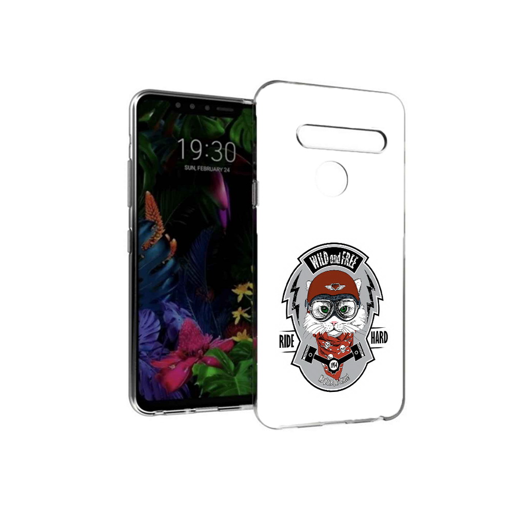 Чехол MyPads Tocco для LG G8 кошка в шлеме (PT135945.76.404)
