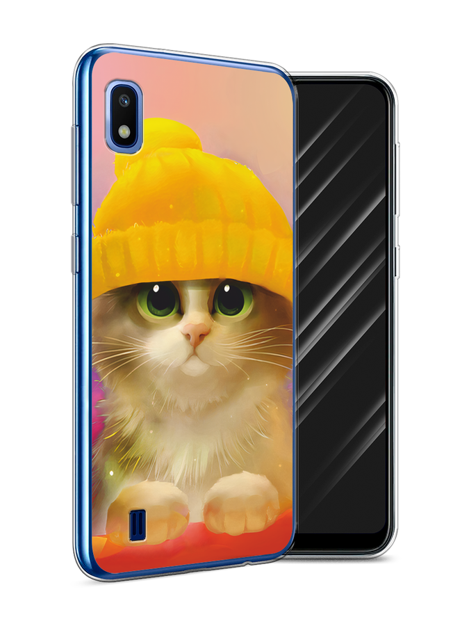 

Чехол Awog на Samsung Galaxy A10 "Котенок в желтой шапке", Разноцветный, 27950-2