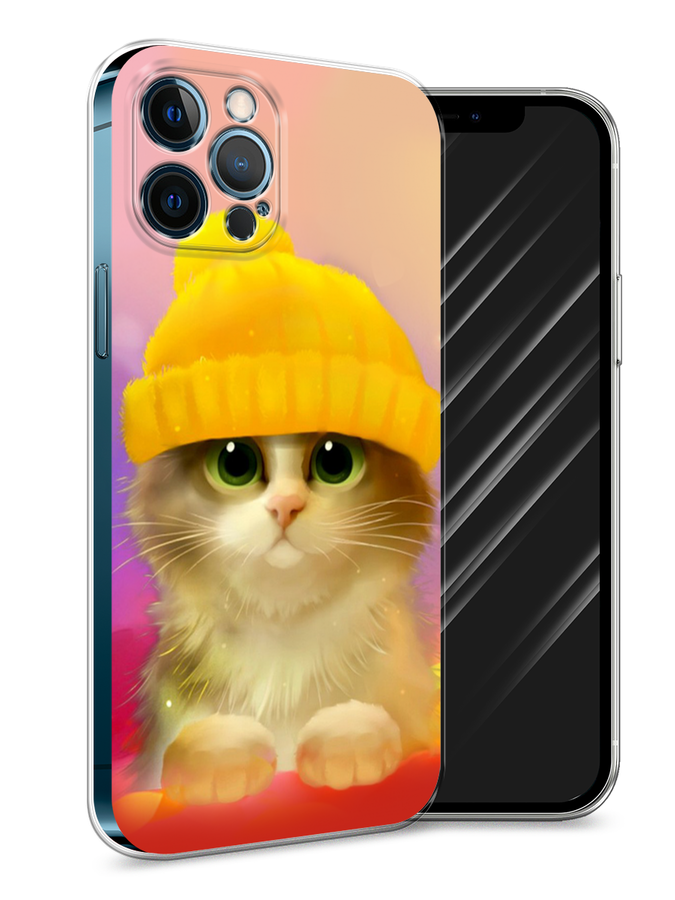 

Чехол Awog на Apple iPhone 12 Pro Max / Айфон 12 Pro Max "Котенок в желтой шапке", Разноцветный, 12750-2