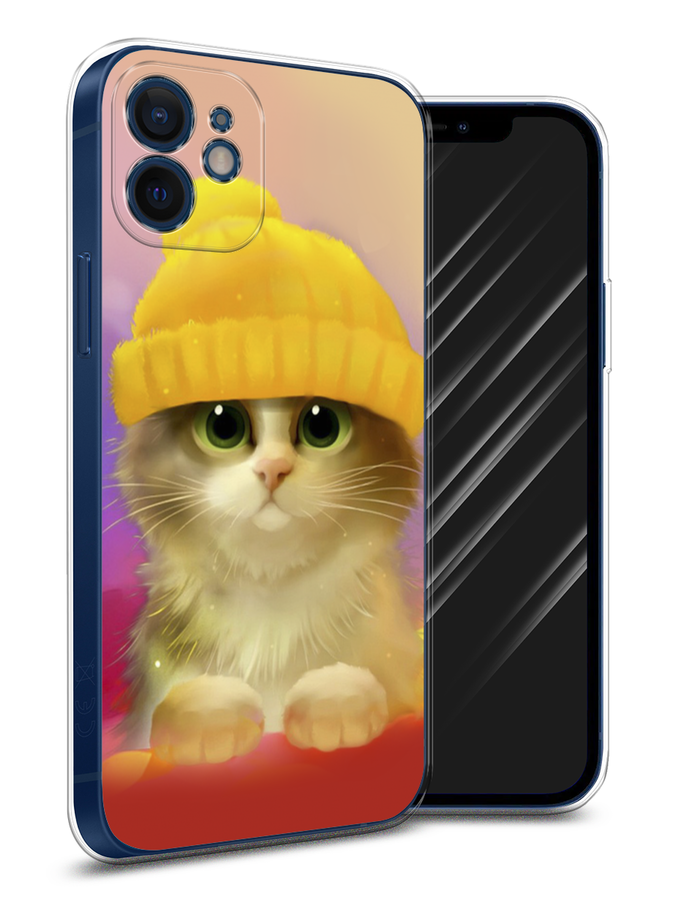 

Чехол Awog на Apple iPhone 12 mini / Айфон 12 mini "Котенок в желтой шапке", Разноцветный, 12650-2