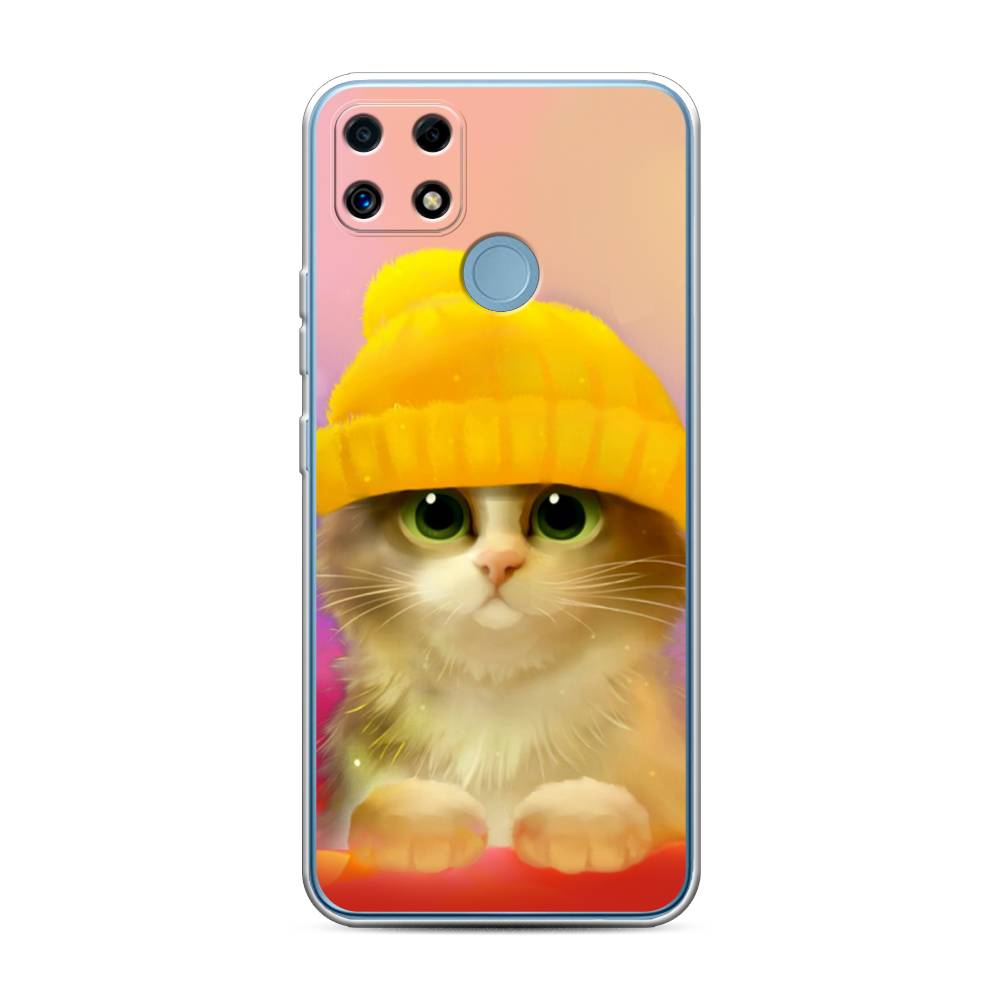 

Чехол Awog на Realme C25 "Котенок в желтой шапке", Разноцветный, 256950-2