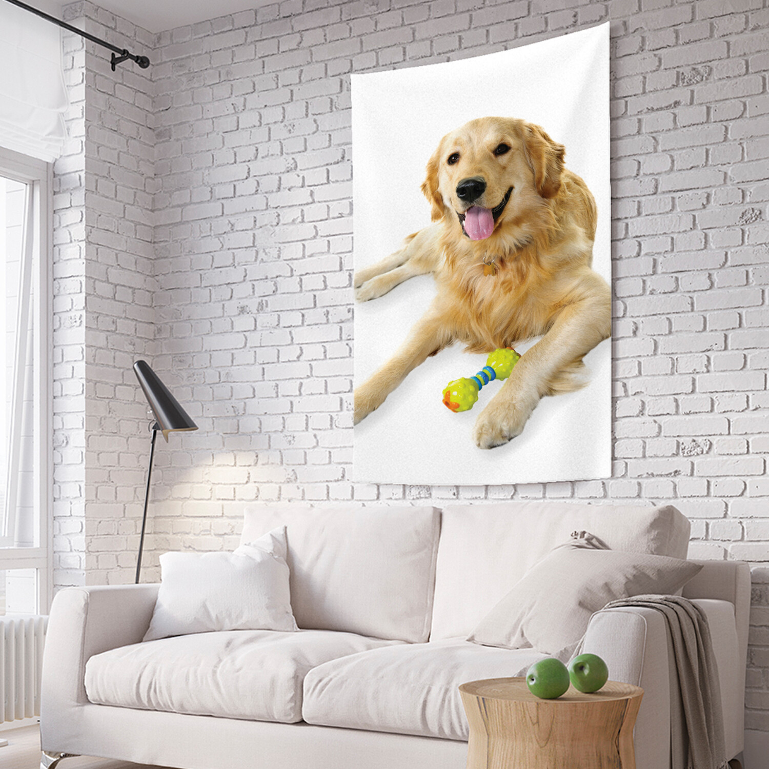 

Вертикальное фотопанно на стену JoyArty Собака с игрушечной костью 150x200 см, Собака с игрушечной костью
