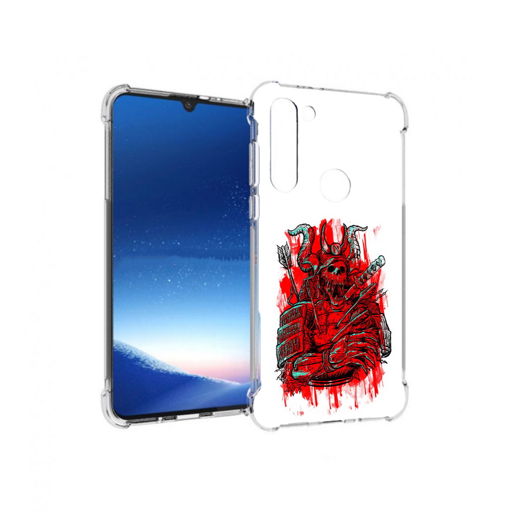 

Чехол MyPads Tocco для Motorola Moto G8 Power красный скелет воин (PT143076.340.413), Прозрачный, Tocco