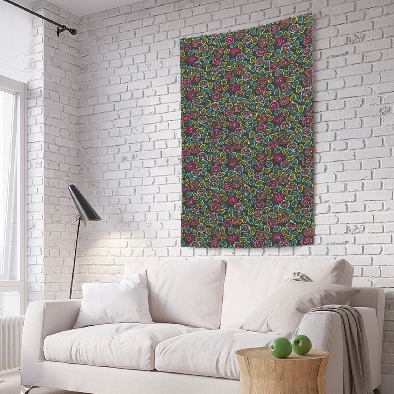 

Вертикальное фотопанно на стену JoyArty Плоские цветы дудл 150x200 см, Плоские цветы дудл