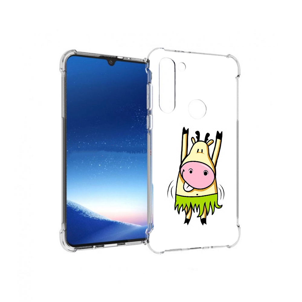 

Чехол MyPads Tocco для Motorola Moto G8 Power Веселая корова (PT143076.340.42), Прозрачный, Tocco