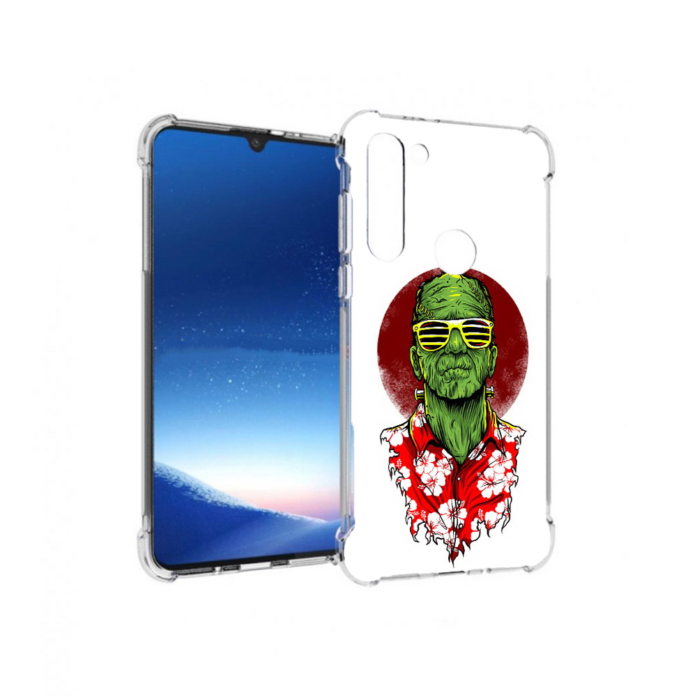 

Чехол MyPads Tocco для Motorola Moto G8 Power крутой зеленый мужчина в очках, Прозрачный, Tocco
