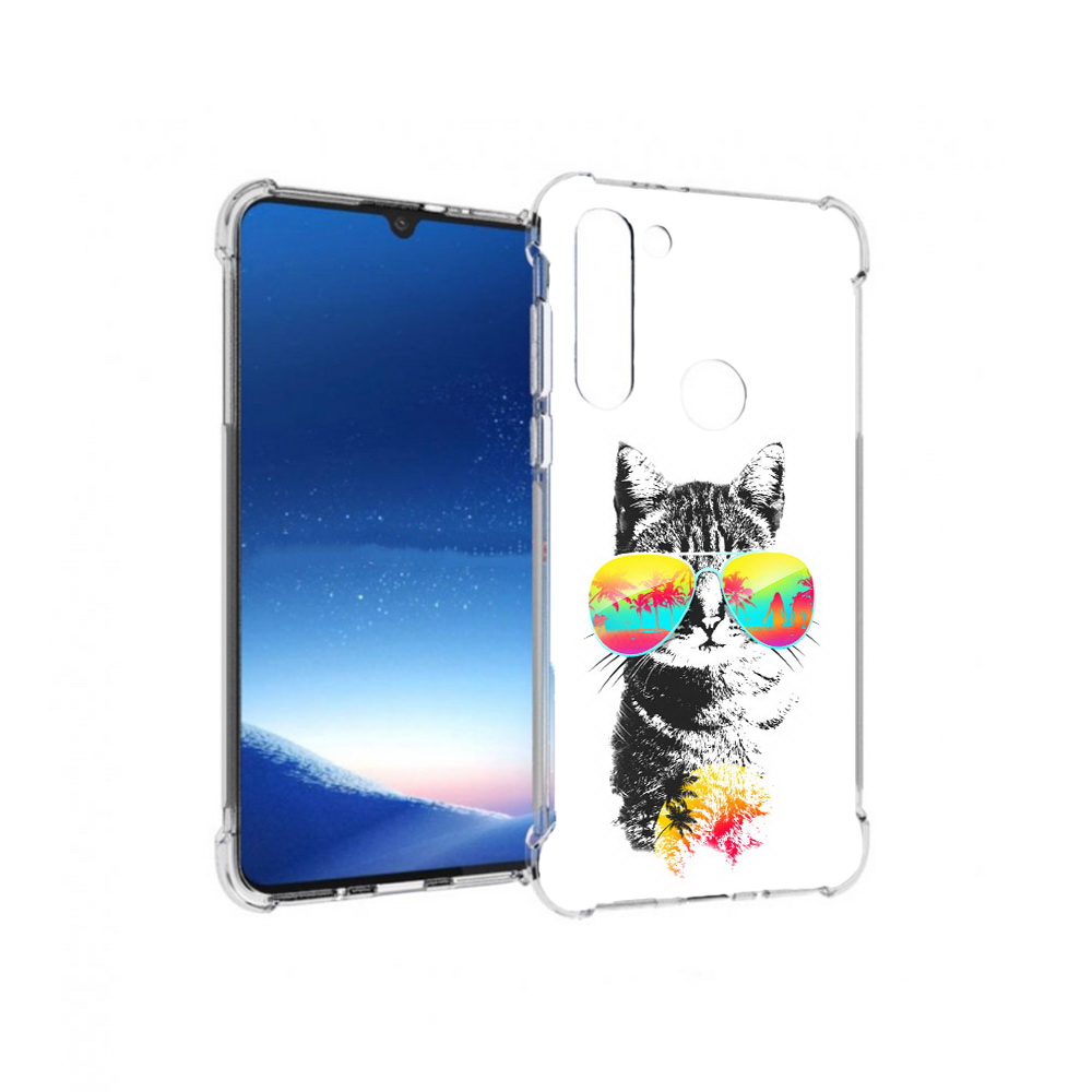 

Чехол MyPads Tocco для Motorola Moto G8 Power крутой кот (PT143076.340.425), Прозрачный, Tocco