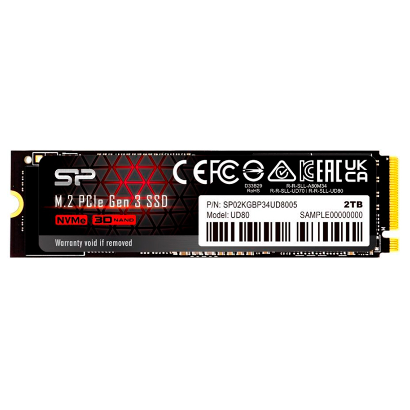 SSD накопитель Silicon Power UD80 M.2 2280 2 ТБ (SP02KGBP34UD8005)