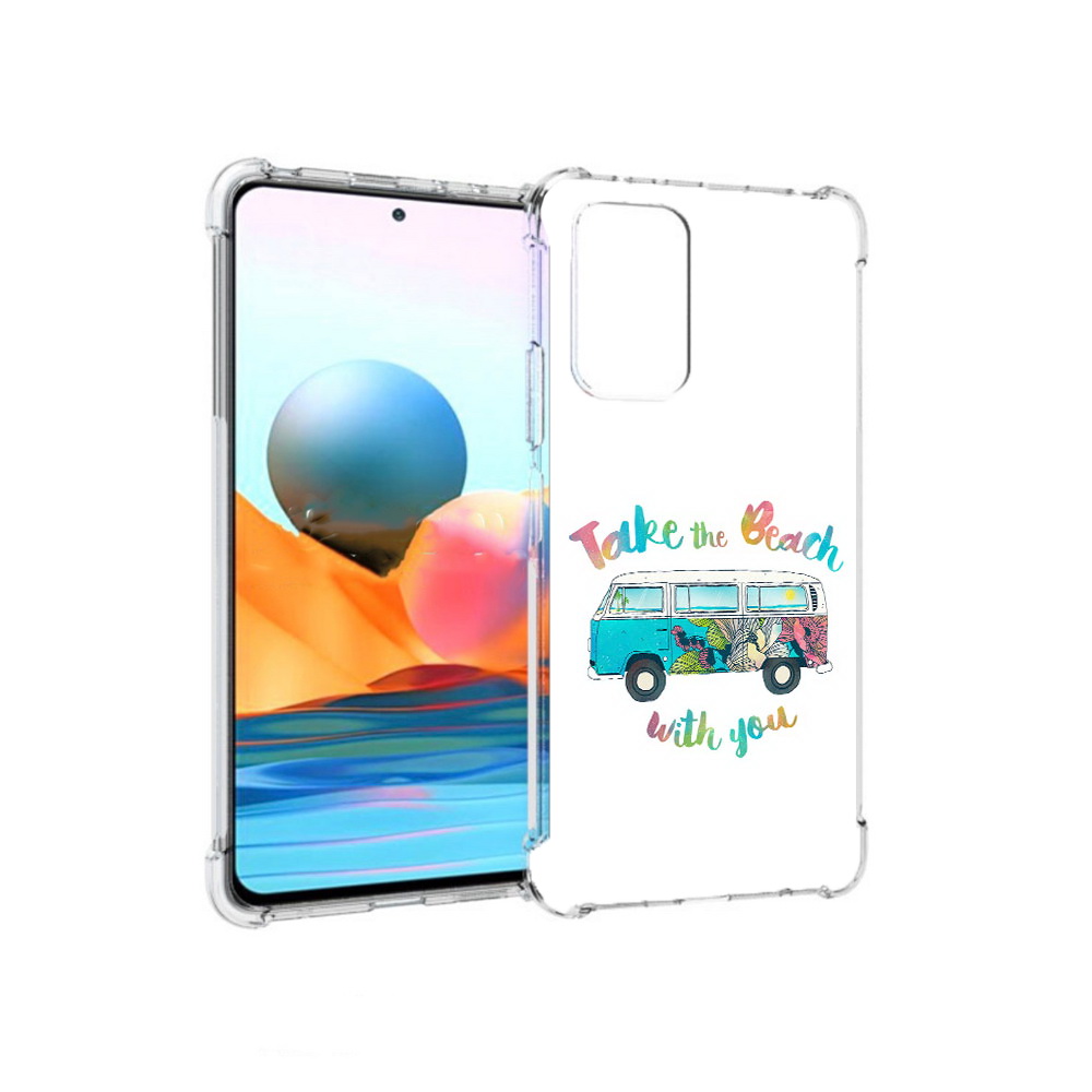 Чехол MyPads Tocco для Xiaomi Redmi Note 10 Pro Хиппи автобус (PT158414.284.190)