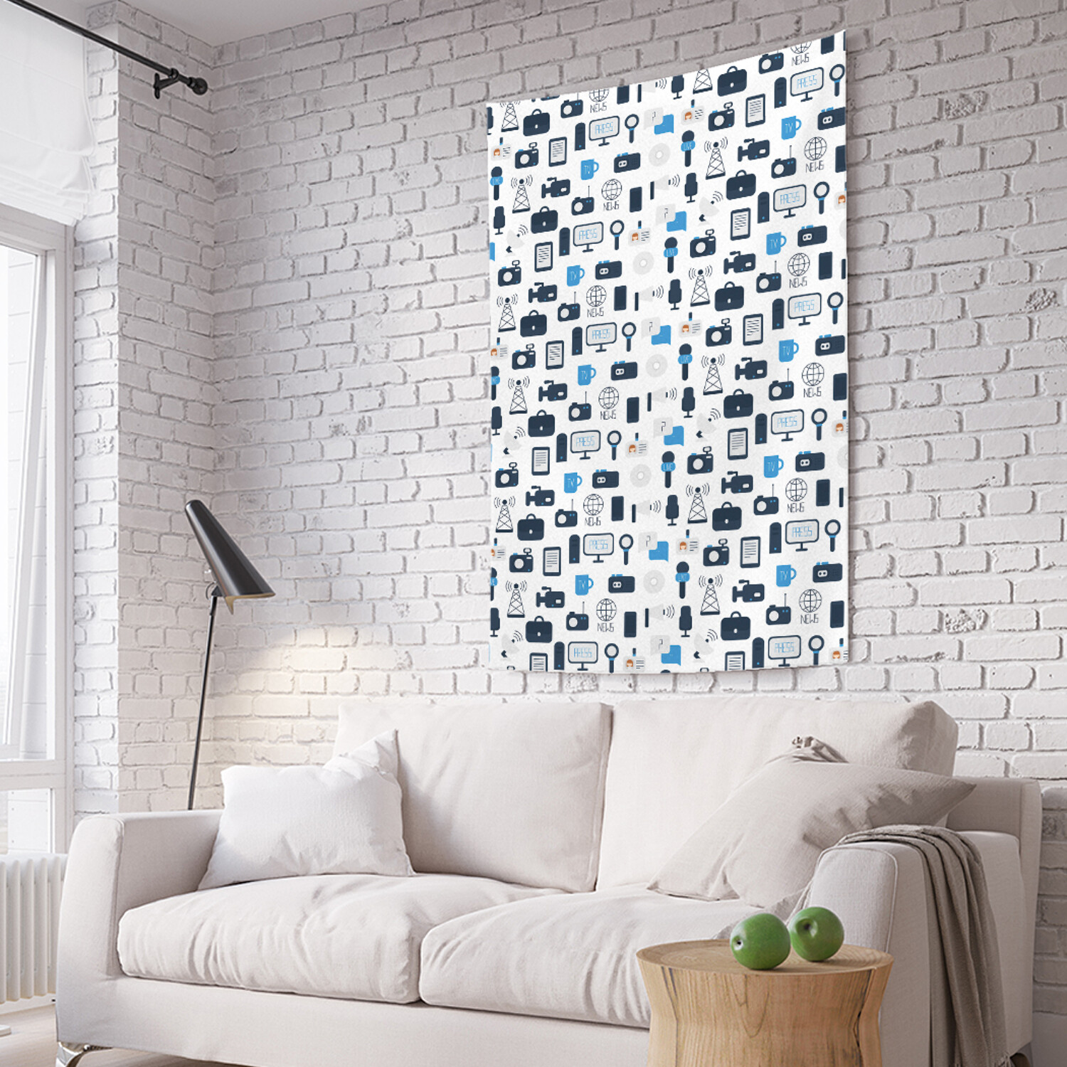 

Вертикальное фотопанно на стену JoyArty Медиа ретро 150x200 см, Медиа ретро