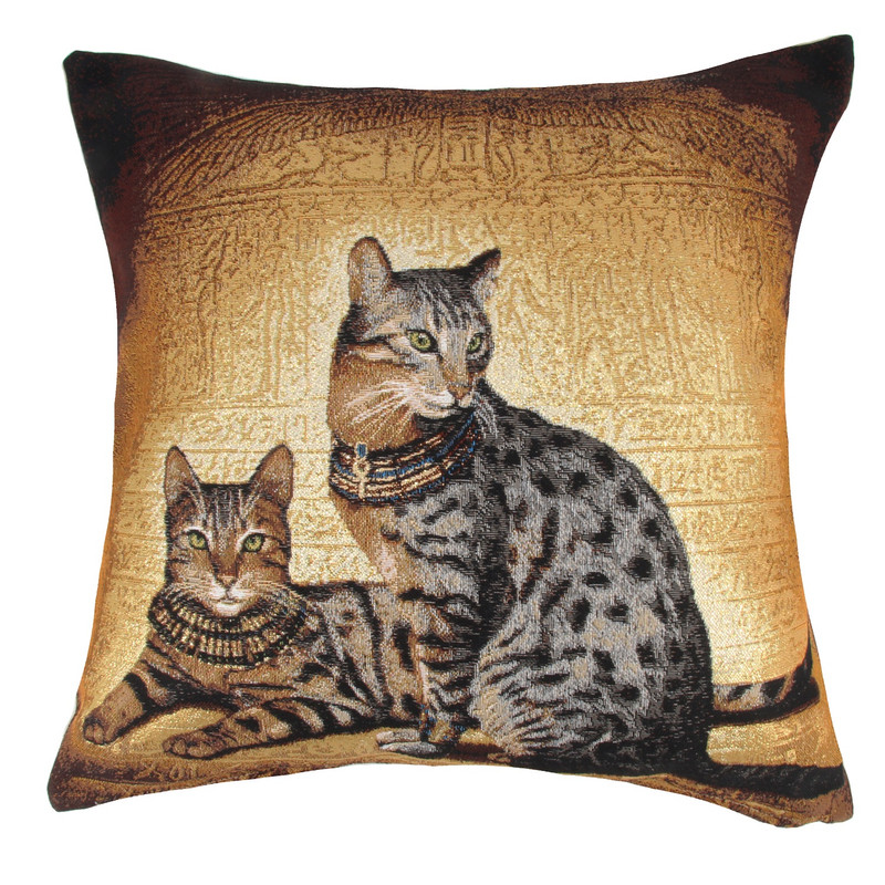 фото Декоративная наволочка египетские кошки 45х45 см рапира
