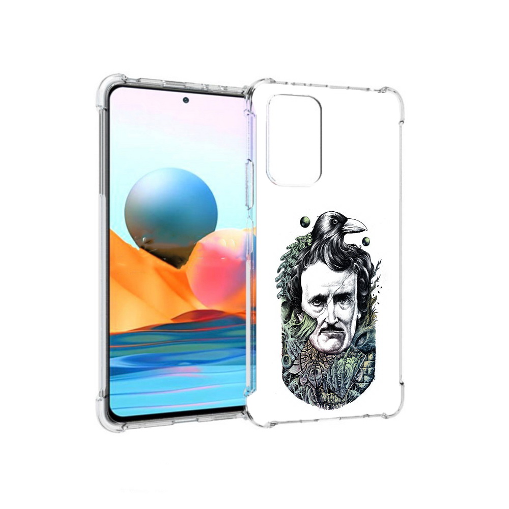 Чехол MyPads Tocco для Xiaomi Redmi Note 10 Pro Эдгар Аллан с вороном (PT158414.284.203)