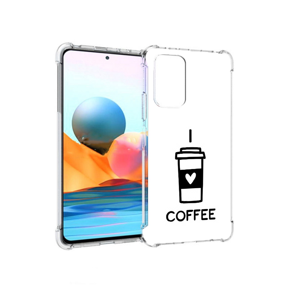 Чехол MyPads Tocco для Xiaomi Redmi Note 10 Pro Я люблю кофе (PT158414.284.206)