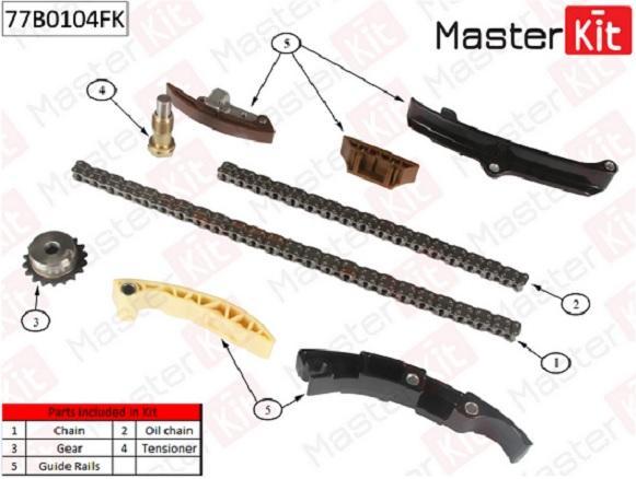 

77B0104FK_рем.к-кт ГРМ! цепной,2 цепи со зв. Audi A3,Skoda Oktavia,VW Golf/Passat 2.3/2.8/