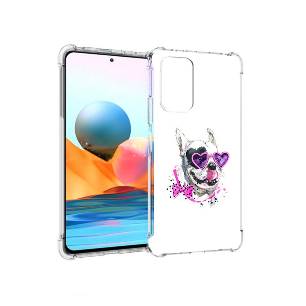 Чехол MyPads Tocco для Xiaomi Redmi Note 10 Pro акварельный пёс (PT158414.284.218)