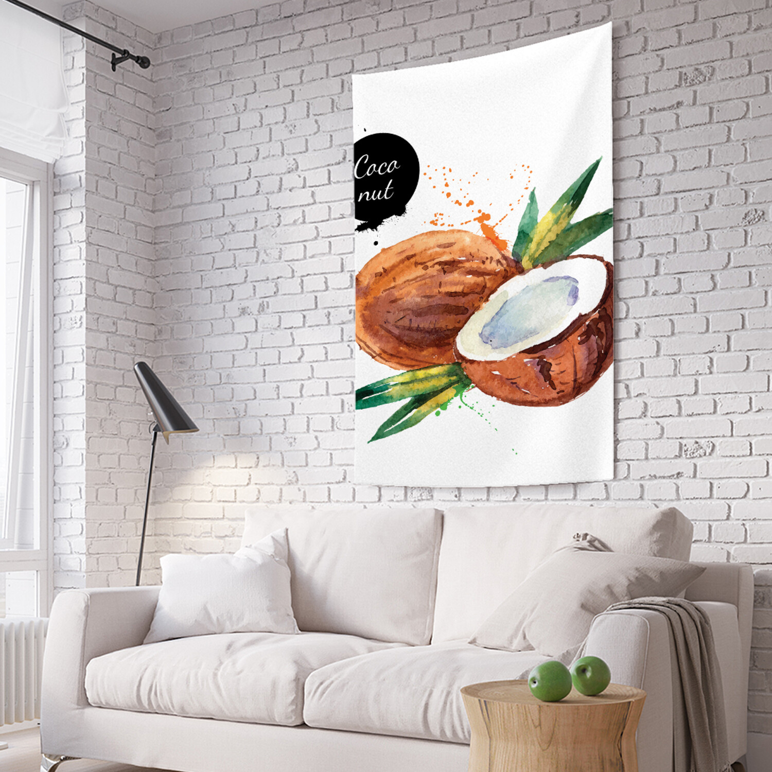 

Вертикальное фотопанно на стену JoyArty Кокосовый орех 150x200 см, Кокосовый орех
