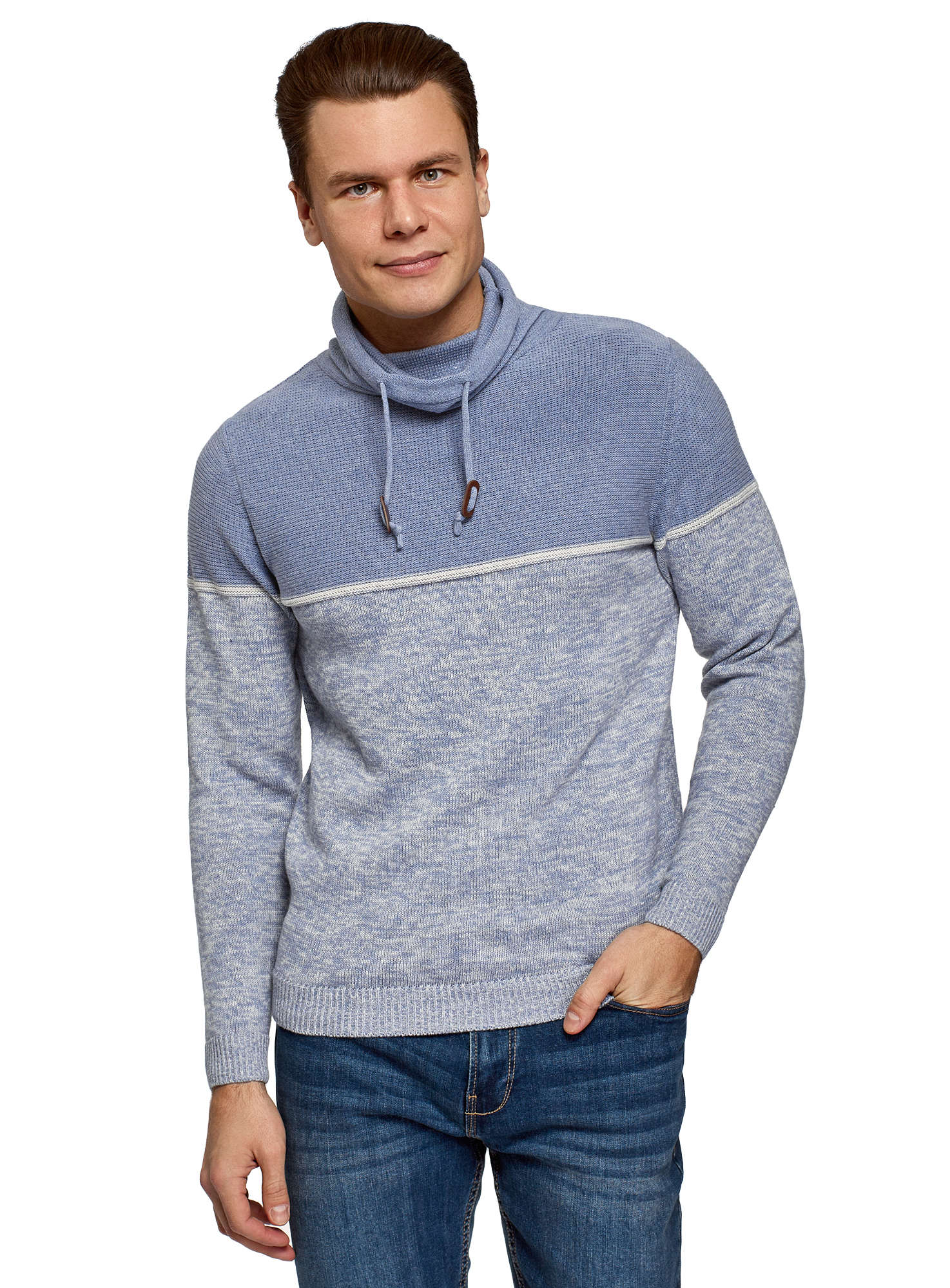 фото Свитер мужской oodji 4l307024m синий xl