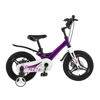 фото Детский двухколесный велосипед maxiscoo space 14" делюкс плюс , фиолетовый