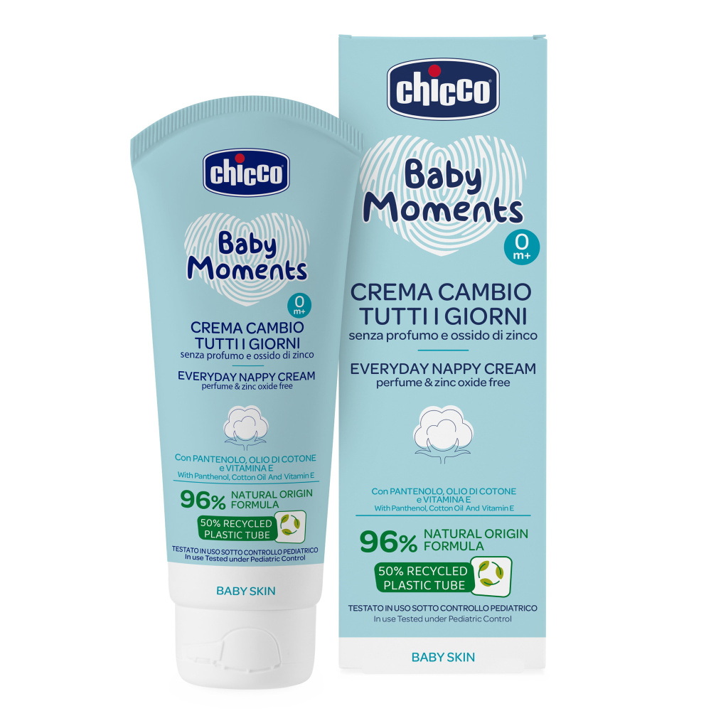 Крем под подгузник для новорожденных Chicco Baby Moments, 100 мл