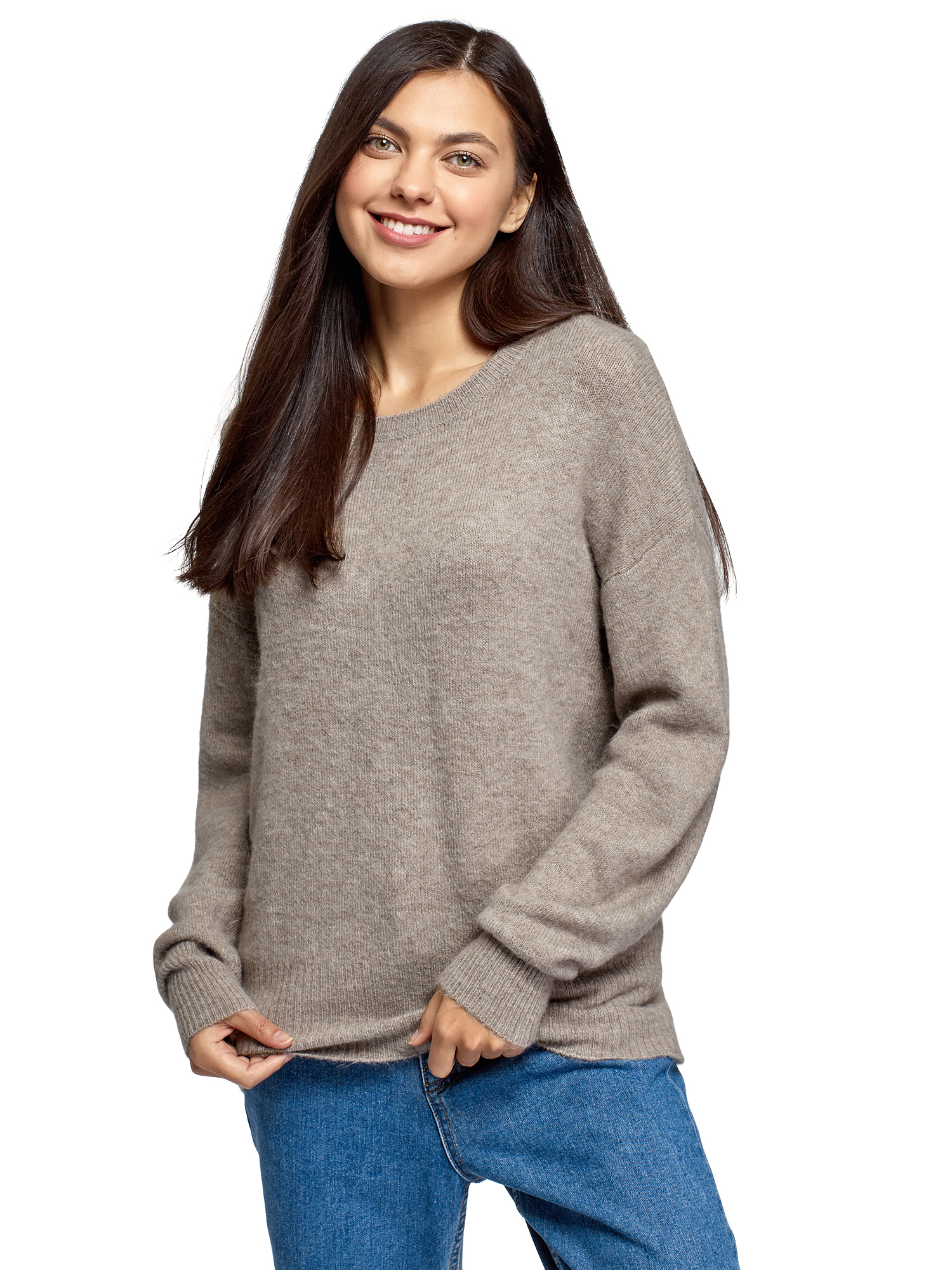 

Джемпер женский oodji 63807366 бежевый 2XL, 63807366