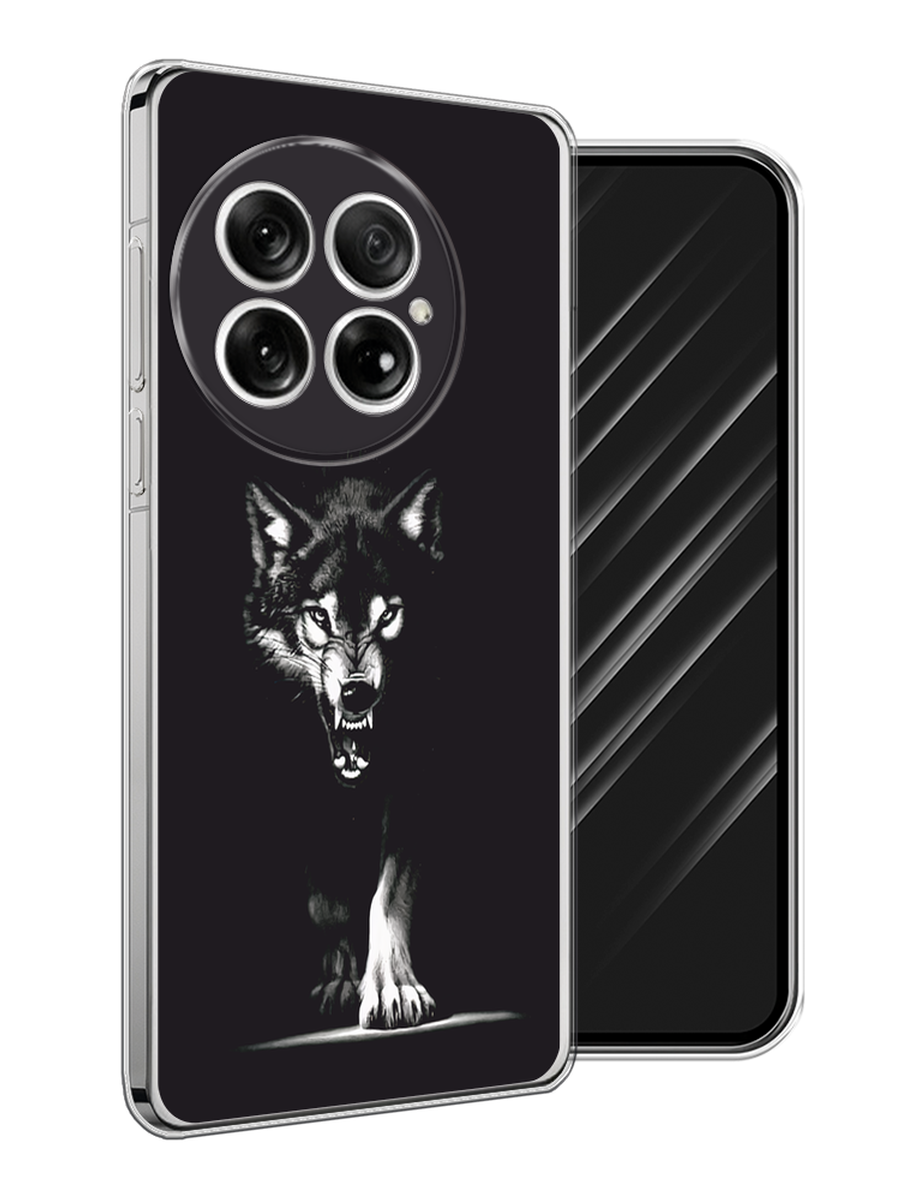 

Чехол Awog на OnePlus 13 "Волк выходит из ночи", Серый;черный;белый, 155350-1